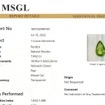 Natural Peridot - Natural Peridot 7.950ct Certified Gemstone - Natural Loose Peridot