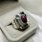 Stunning Black Opal Ring - Sterling Silver Statement Piece - Limited Edition - October's Birthstone.
