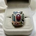 Stunning Black Opal Ring - Sterling Silver Statement Piece - Limited Edition - October's Birthstone.
