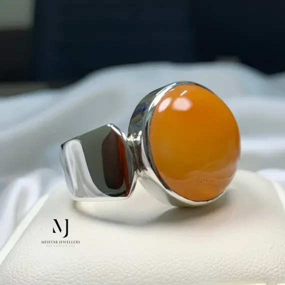 Agate Ring - Natural Agate Sterling Silver 925 Handmade Ring