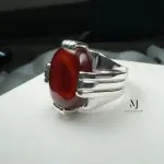Agate Ring, Natural Agate Sterling Silver 925 Handmade Ring