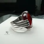 Agate Ring, Natural Agate Sterling Silver 925 Handmade Ring