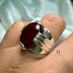 Agate Ring, Natural Agate Sterling Silver 925 Handmade Ring