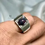 Black Opal Ring - Natural Black Opal Sterling Silver 925 Handmade Ring - October's Birthstone