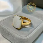 Natural Australian Opal Gold Ring – Handmade 14k/18k Solid Gold, Natural Gemstone Jewelry