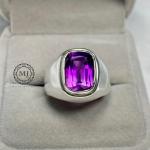 Natural Amethyst Ring, Handmade Sterling Silver 925, February Birthstone Gift