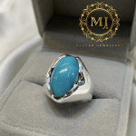 Natural Turquoise Ring For Men