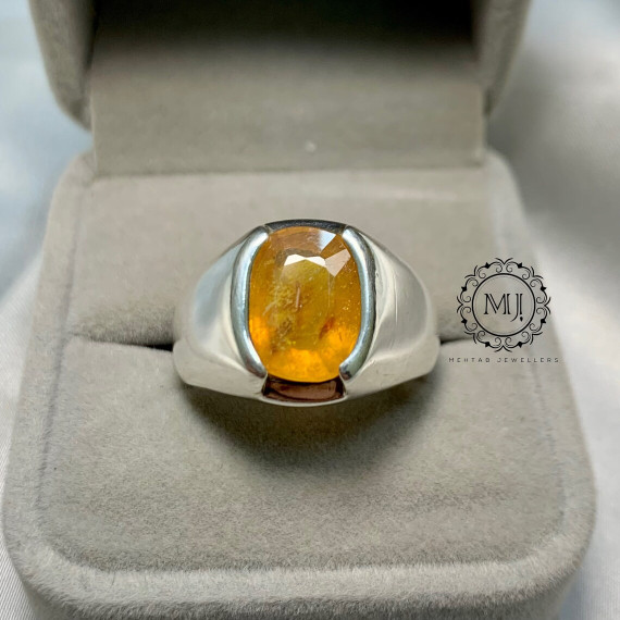 Yellow Sapphire Ring ,