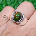 Natural Black Opal Ring