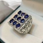 Natural Blue Sapphire Ring ,