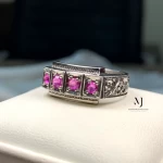 Natural Purplish Pink Sapphire Ring