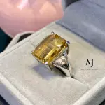 Natural Citrine Ring Sterling Silver 925, Best Gift For Her, Fancy cut Citrine