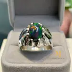 Natural Ethiopian Black Opal Sterling Silver 925 Handmade Ring October Birthstone