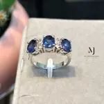 Natural Blue Sapphire Infinity ring for Her, Blue Sapphire Sterling Silver Ring
