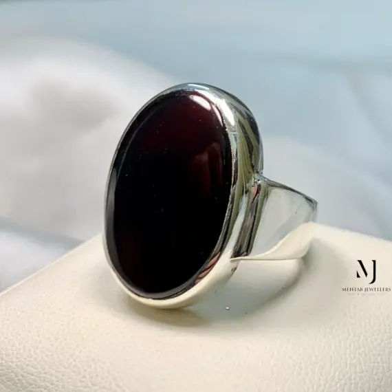 Agate Ring - Natural Agate Sterling Silver Ring - Handmade Ring - Unisex Ring