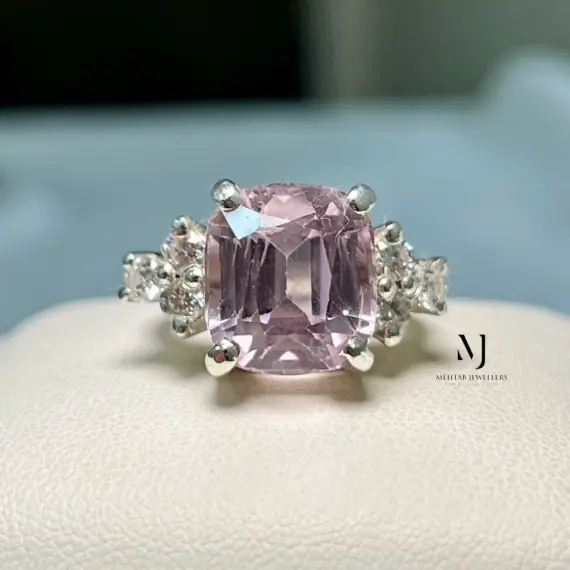 Natural Kunzite Sterling Silver Ring - Handmade Ring - Gift For Her - Gemstone
