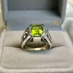 Natural Peridot Ring in 925 Sterling Silver | Handmade Green Gemstone Jewelry