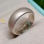 Sterling Silver Matte Band Ring Handmade Brushed Finish Custom Engraved Gift