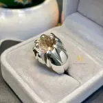 Natural Topaz Sterling Silver 925 Handmade Ring For Men - Gift For Him