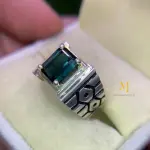 Indicolite Tourmaline Ring • Handmade Sterling Silver Ring • October Birthstone