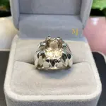 Natural Topaz Sterling Silver 925 Handmade Ring For Men - Gift For Him