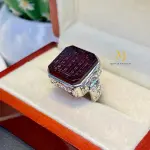Natural Agate Engraved 999 Islamic Amulet Ring - Sterling silver Handmade Ring