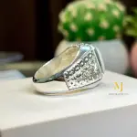 Natural Moonstone Sterling Silver 925 Handmade Hand Engraved Ring For Men - Gift
