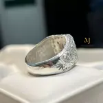 Sterling Silver Moissanite Ring For Men - Sparkling Brilliant Round Moissanite