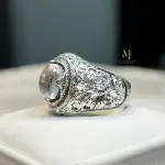 Natural Quartz Ring, Sterling Silver Quartz Handmade Ring For Men, Special Gift