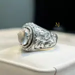 Natural Quartz Ring, Sterling Silver Quartz Handmade Ring For Men, Special Gift