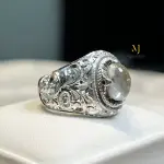 Natural Quartz Ring, Sterling Silver Quartz Handmade Ring For Men, Special Gift