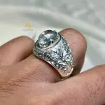 Natural Quartz Ring, Sterling Silver Quartz Handmade Ring For Men, Special Gift
