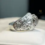 Natural Quartz Ring, Sterling Silver Quartz Handmade Ring For Men, Special Gift