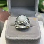Natural Australian White Opal Sterling Silver 925 Handmade Ring For Men