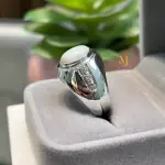 Natural Australian White Opal Sterling Silver 925 Handmade Ring For Men