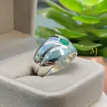Natural Emerald Sterling Silver Handmade Band - Unisex Emerald Band - Band Ring