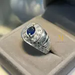 Natural Blue Sapphire Sterling Silver 925 Handmade Ring - September's Birthstone