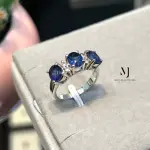 Natural Blue Sapphire Infinity ring for Her, Blue Sapphire Sterling Silver Ring