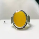 Agate Ring - Natural Yellow Agate Sterling Silver Handmade Ring - Ring For Men