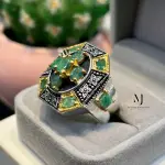 Emerald ring - Natural Emerald Sterling Silver handmade Ring - Unique Ring