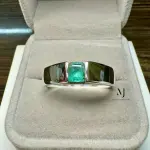 Emerald Ring - Natural Emerald Sterling Silver 925 Handmade Ring - Unisex Ring