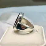 Agate Ring - Natural Agate Sterling Silver Ring - Handmade Ring - Unisex Ring