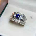 Natural Ceylon Blue Sapphire Sterling Silver Ring - Handmade Blue Sapphire Ring