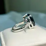 London Blue Natural Topaz Ring - Sterling Silver Handmade Ring - Gift For Her