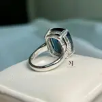 London Blue Natural Topaz Ring - Sterling Silver Handmade Ring - Gift For Her