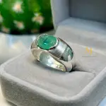 Zambian Emerald Ring Handmade in 925 Sterling Silver | Luxury Artisan Jewelry