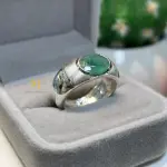 Zambian Emerald Ring Handmade in 925 Sterling Silver | Luxury Artisan Jewelry