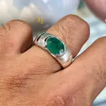 Zambian Emerald Ring Handmade in 925 Sterling Silver | Luxury Artisan Jewelry