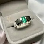 Natural Emerald Ring in 925 Sterling Silver | Handmade Green Gemstone Jewelry