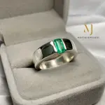 Natural Emerald Ring in 925 Sterling Silver | Handmade Green Gemstone Jewelry